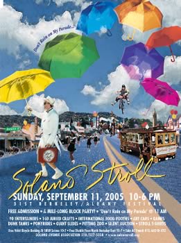 2005 Solano Stroll Poster,  "Don't Rain on My Parade"